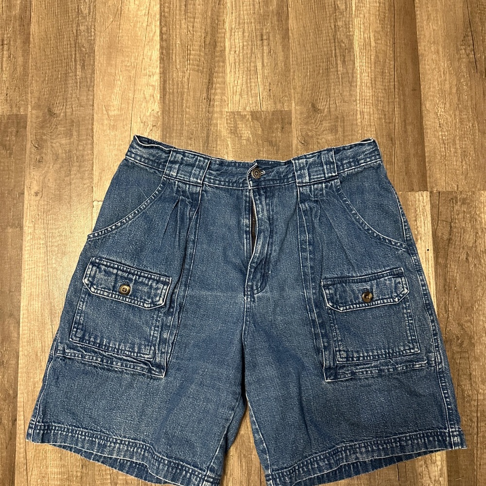 Cabela's Blue Cargo Shorts Relaxed Fit